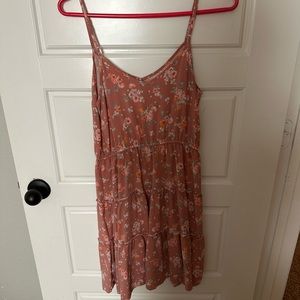 Floral pink summer dress